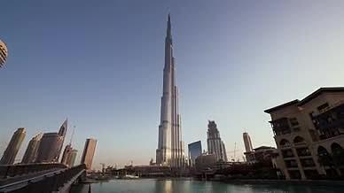 4K迪拜城市风光迪拜塔帆船酒店视频的预览图